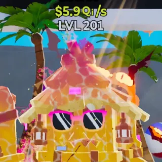Fortnite Steal the Brainrot Capanna Distruttore Summer 2 Traits 5.9Qi/s lvl 201