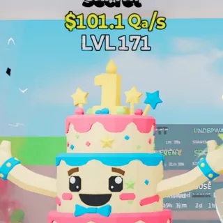 Fortnite Steal the Brainrot Cakino Birthino 101.1Qa/s Lvl 171
