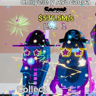 Fortnite Steal the Brainrot Chilyeie Y Avocadoa Rave 536.5M/s Lvl 1 3 Traits