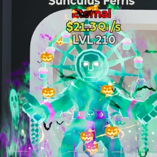 Fortnite Steal the Brainrot Sunculus Ferris Halloween 21.3Qi/s Lvl 210 3 Traits