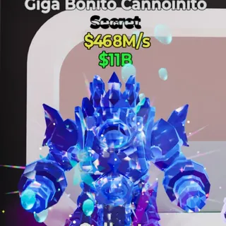 Fortnite Steal the Brainrot Giga Bonito Cannoinito Crystal 2 Traits 468M/s