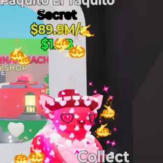 Fortnite Steal the Brainrot Paquito El Taquito Lovely 1 Trait 89.9M/s