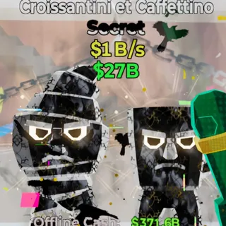 Fortnite Steal the Brainrot Croissantini Et Caffettino Gothic 1 Trait 1B/s