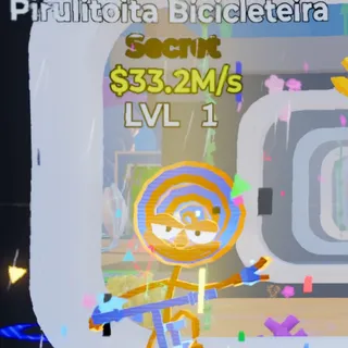 Fortnite Steal the Brainrot Pirulitoita Bicicleteira Neon 33.2M/s Lvl 1