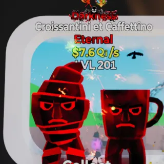 Fortnite Steal the Brainrot Croissantini Et Caffettino Darkness 7.6Qi/s Lvl 201 2 Traits