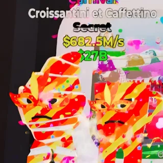 Fortnite Steal the Brainrot Croissantini Et Caffettino Carnival 1 Trait 682.5M/s