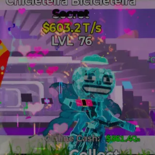 Fortnite Steal the Brainrot Chicleteira Bicicleteira Magical 603.2T/s Lvl 76 3 Traits