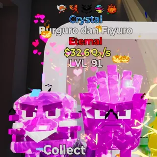 Fortnite Steal the Brainrot Burguro Dan Fryuro Crystal 32.6Qa/s Lvl 91 5 Traits