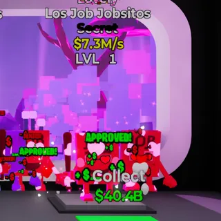 Fortnite Steal the Brainrot Los Job Jobsitos Lovely 7.3M/s Lvl 1