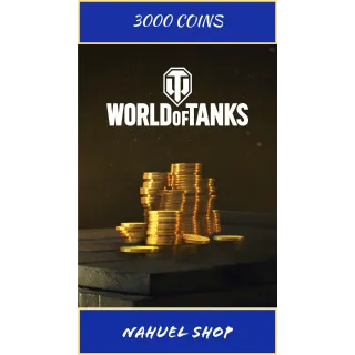 world of tanks - 3000 coins