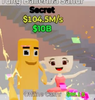 Fortnite Steal the Brainrot Tung Ballerina Sahur 104.5M/s