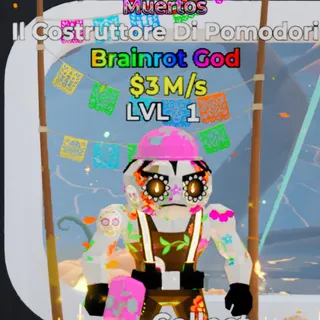 Fortnite Steal the Brainrot Il Costruttore Di Pomodori Muertos 3M/s Lvl 1