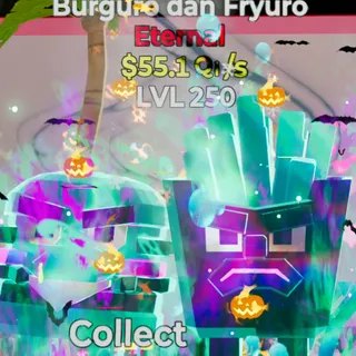 Fortnite Steal the Brainrot Burguro Dan Fryuro Halloween 55.1Qi/s Lvl 250 5 Traits