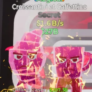 Fortnite Steal the Brainrot Croissantini Et Caffettino Magical 4 Traits 1.6B/s
