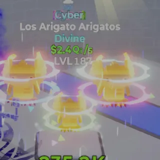 Fortnite Go Up for Brainrots Los Arigato Arigatos Cyber 1 trait 2.4Qi/s lvl 187