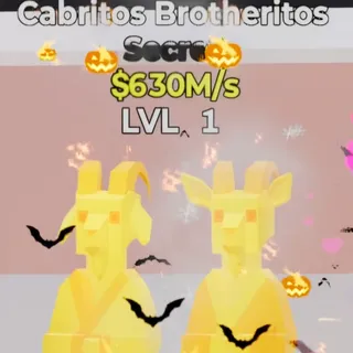 Fortnite Steal the Brainrot Cabritos Brotheritos Gold 630M/s Lvl 1 4 Traits