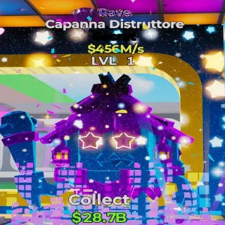 Fortnite Steal The Brainrot Capanna Distruttore Rave 456M/s lvl 1