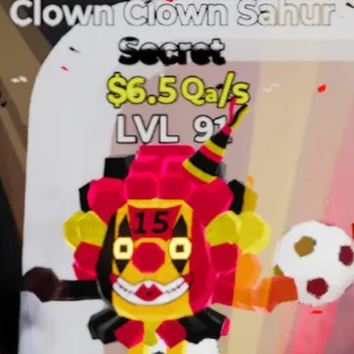 Fortnite Steal the Brainrot Clown Clown Sahur Football 6.5Qa/s Lvl 91