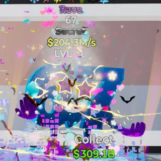 Fortnite Steal the Brainrot 67 Rave 204.3M/s Lvl 1 7 Traits