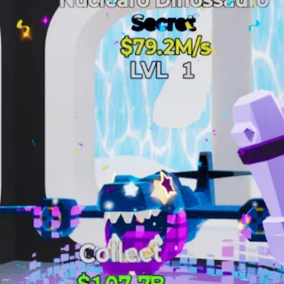 Fortnite Steal the Brainrot Nuclearo Dinossauro Rave 79.2M/s Lvl 1