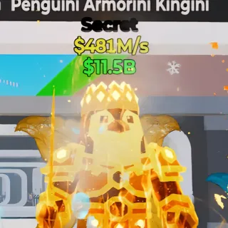 Fortnite Steal the Brainrot Penguini Armorini Kingini Magical 2 Traits 481M/s