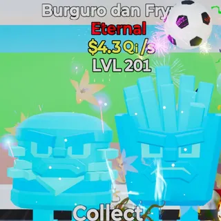 Fortnite Steal the Brainrot Burguro Dan Fryuro Diamond 4.3Qi/s Lvl 201 2 Traits
