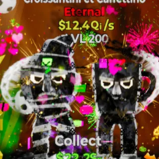 Fortnite Steal the Brainrot Croissantini Et Caffettino Gothic 12.4Qi/s Lvl 200 5 Traits