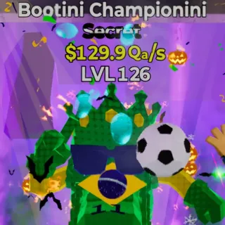 Fortnite Steal the Brainrot Bootini Championini Football 129.9Qa/s Lvl 126 5 Traits