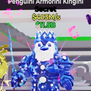 Fortnite Steal the Brainrot Penguini Armorini Kingini Crystal 1 Trait 403M/s