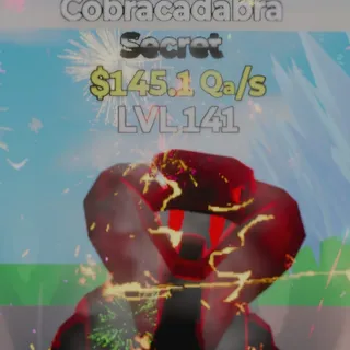 Fortnite Steal the Brainrot Cobracadabra Darkness 145.1Qa/s Lvl 141 4 Traits
