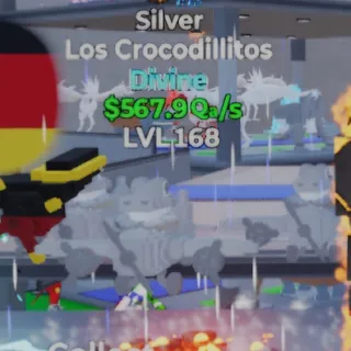 Fortnite Go Up for Brainrots Los Crocodillitos Silver 567.9Qa/s Lvl 168