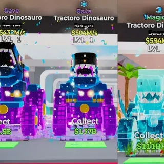 Fortnite Steal the Brainrot 3x Tractoro Dinosauro Bundle
