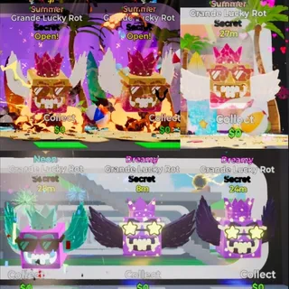 Fortnite Steal the Brainrot 3x Grande Lucky Rots Summer + 2x Grande Lucky Rots Dreamy + 1x Grande Lucky Rot Neon