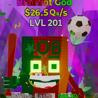 Fortnite Steal the Brainrot Job Job Job Sahur Football 26.5Qa/s Lvl 201 1 Trait