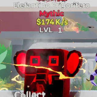 Fortnite Steal the Brainrot Elefantino Frigorifero Darkness 174K/s Lvl 1 2 Traits