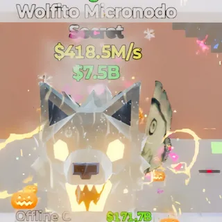 Fortnite Steal the Brainrot Wolfito Micronodo Magical 5 Traits 418.5M/s