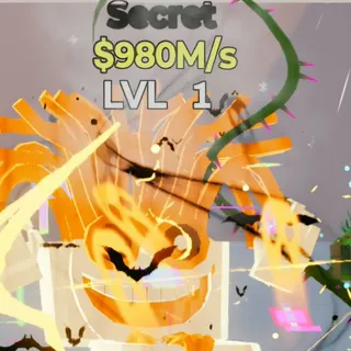 Fortnite Steal the Brainrot Spaghetti Tualetti Halloween 980M/s Lvl 1 4 Traits