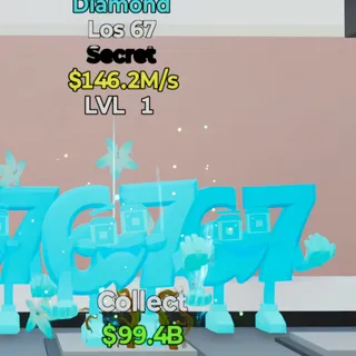 Fortnite Steal the Brainrot Los 67 Diamond 1 Trait 146.2M/s Lvl 1