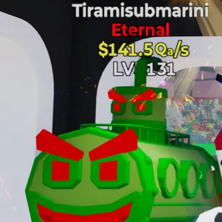Fortnite Steal the Brainrot Tiramisubmarini Zombie 141.5Qa/s Lvl 131 2 Traits