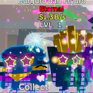 Fortnite Steal the Brainrot Burguro Dan Fryuro Rave 1.3B/s Lvl 1 3 Traits