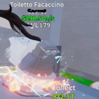 Fortnite Go Up for Brainrots Toiletto Facaccino Silver 298.5Qa/s Lvl 179 2 Traits