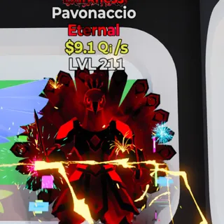 Fortnite Steal the Brainrot Pavonaccio Darkness 9.1Qi/s Lvl 211 3 Traits