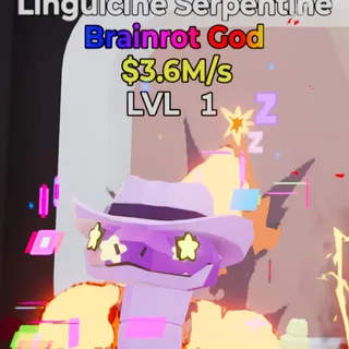 Fortnite Steal the Brainrot Linguicine Serpentine Dreamy 3.6M/s Lvl 1 2 Traits