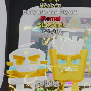Fortnite Steal the Brainrot Burguro Dan Fryuro Heaven 10.5Qi/s Lvl 201 3 Traits