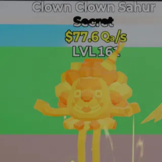 Fortnite Steal the Brainrot Clown Clown Sahur Gold 77.6Qa/s Lvl 161