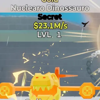 Fortnite Steal the Brainrot Nuclearo Dinossauro Gold 1 Trait 23.1M/s lvl 1