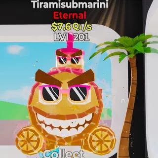 Fortnite Steal the Brainrot Tiramisubmarini Summer 7.6Qi/s lvl 201
