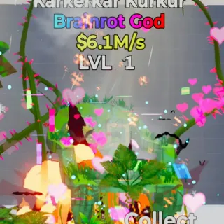 Fortnite Steal the Brainrot Karkerkar Kurkur Jungle 6.1M/s Lvl 1 6 Traits