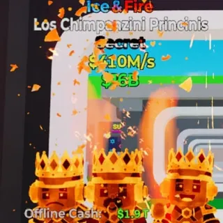 Fortnite Steal the Brainrot Los Chimpanzini Princinis Ice And Fire 410M/s