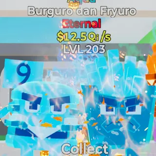 Fortnite Steal the Brainrot Burguro Dan Fryuro Aqua 12.5Qi/s Lvl 203 4 Traits